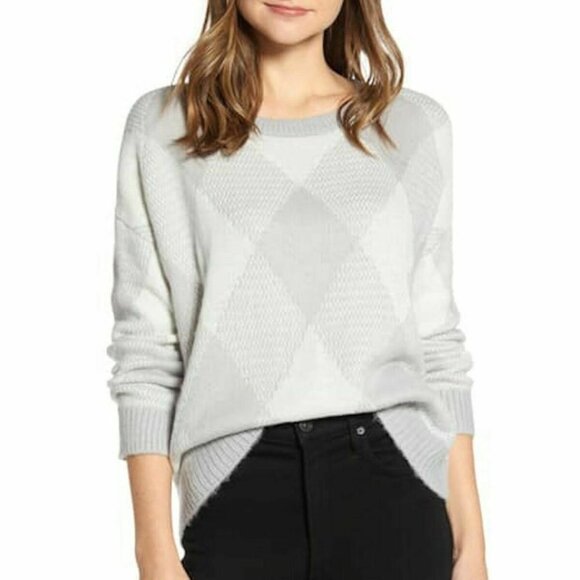 Vince Camuto Sweaters - Vince Camuto Vivid Hues Argyle Classic Fit Womens Pullover Sweater